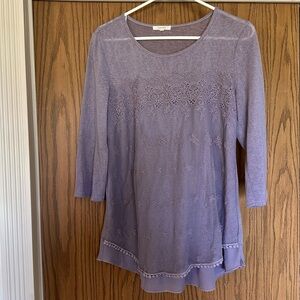 MAURICES Lavender Purple Pullover Top GUC Size Large